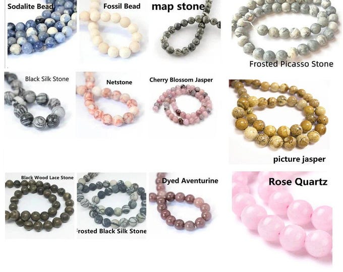 15 Inch Strand Of  gemstone  8mm (47 Beads)-pls pick a stone