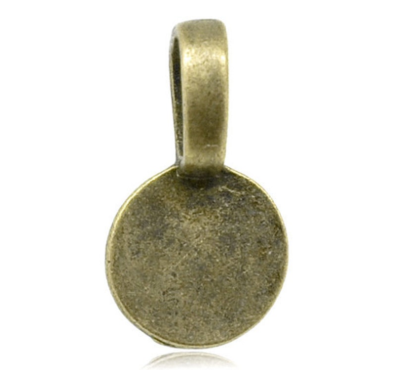 12pc antique bronze finish metal glube on bails-8049
