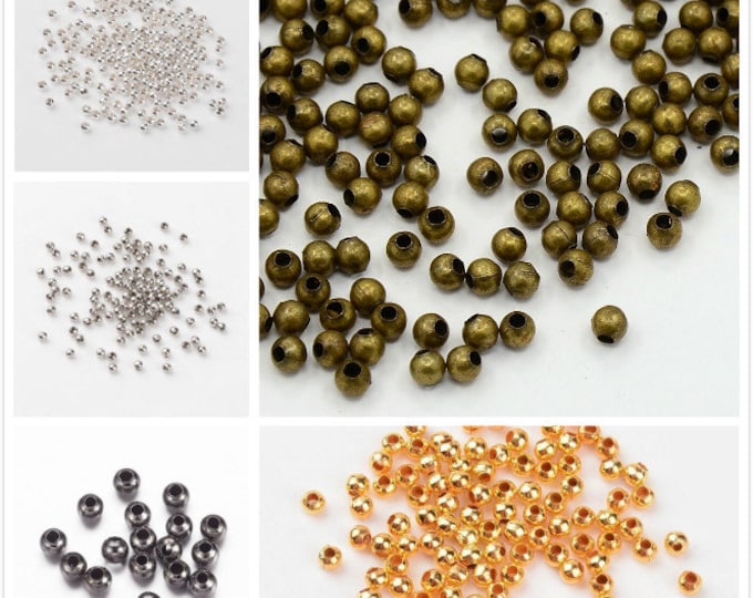 Metal spacers-100pc 3mm iron made metal bead/spacers-pls pick a color