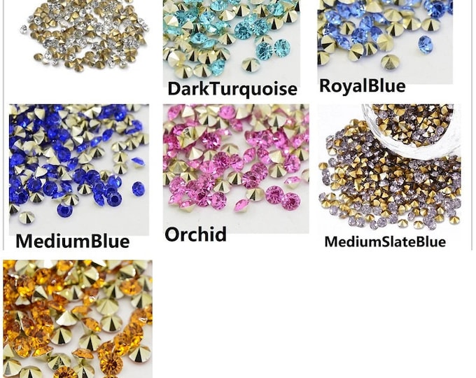 Wholesale 14400pc Grade AAA Pointed Back Resin Rhinestones 3mm wide-Pls pick a color