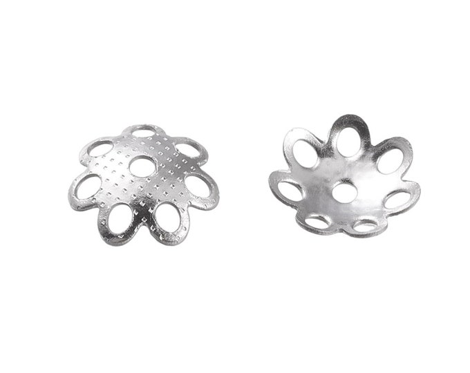 100pc 7mm stainless steel bead caps-LL2225