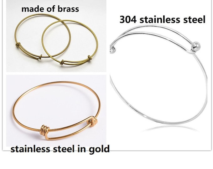 Stylish Set: 2 Adjustable Bangles - Pick Your Preferred Color for Trendy Accessories!
