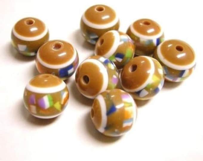 12pc 12mm round resin beads-2377