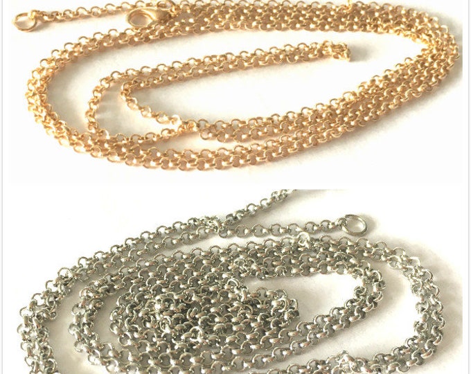 10pcs 35 inches rolo link style ready to wear necklaces- pls pick a color