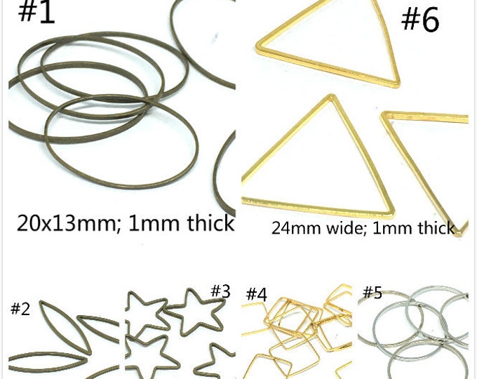 12pc brass made linking rings-pls select a style