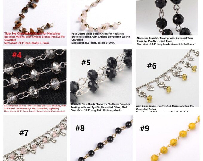39 inch strand Handmade Beads Chains-pls pick a style