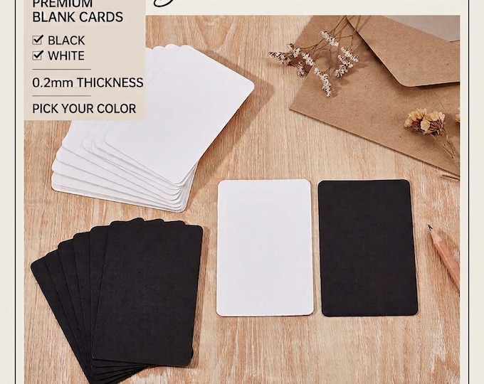 100pc blank paper cards( 90mm x54mm )- pls pick a color