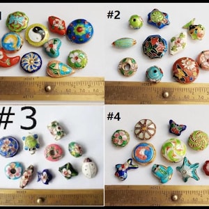 10pcs mix pattern cloisonné finding beads lot LL1416-pls pick your lot