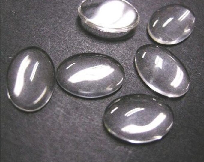 Translucent oval shape glass cabochon-pls pick a size