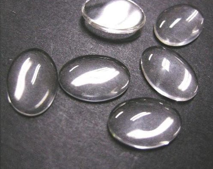 Translucent oval shape glass cabochon-pls pick a size