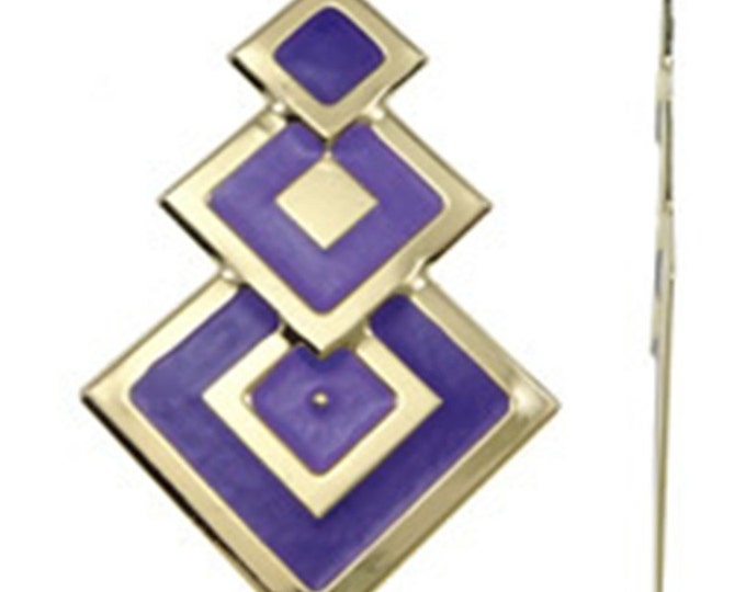 2pc 67x42mm gold plated iron with enamel pendant-10216