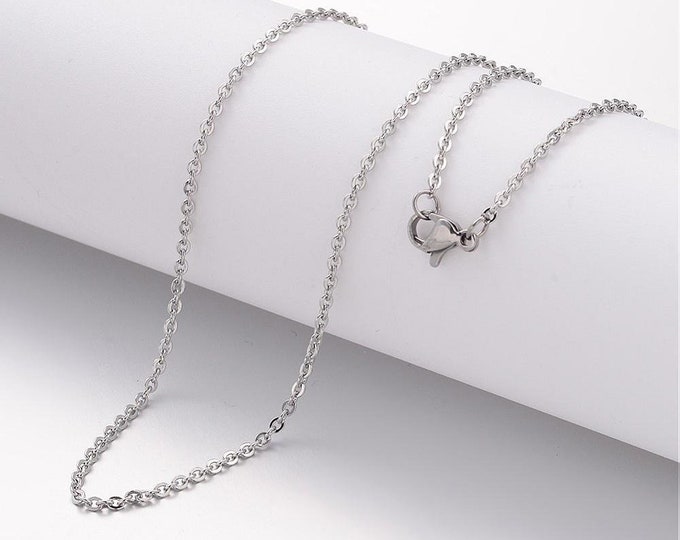 Wholesale 10 pc stainless steel cable chain(2.5x2mm) necklaces -pls pick a length
