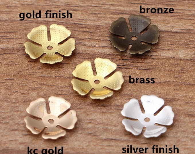 20 pc 15mm  brass made filigree flower shape bead caps-pls pick a color