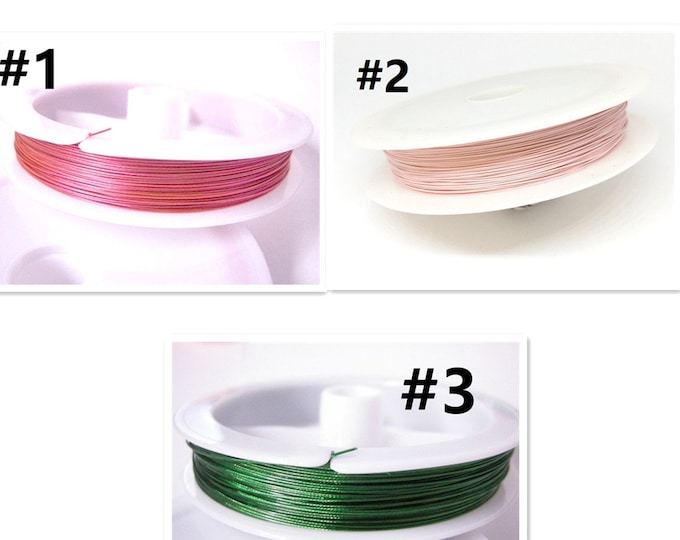 50 Meter Tiger Tail Colored Beading Wire 0.42mm thickness-pls pick a color