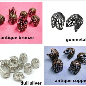 4pc antique bronze 64mm filigree iron pendants/wraps-5408 4pc antique bronze 64mm filigree iron pendants/wraps-5408