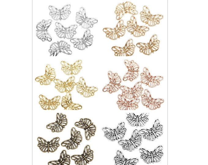 10pc 18x13mm metal butterfly pattern links LL1533-Pls pick a color