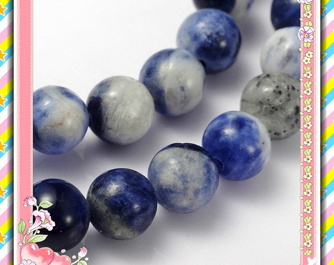 15 Inch Strand Of  Round Sodalite Beads -Please pick a size