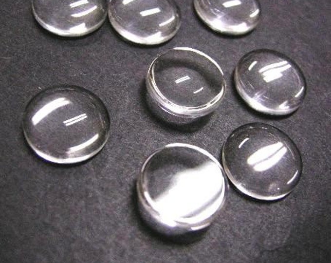 Translucent flat round shape glass cabochon-pls pick a size