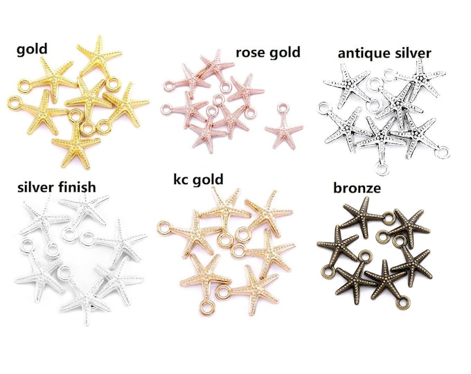 10pc 16x12mm Animal Pendants Starfish -Pls pick a color