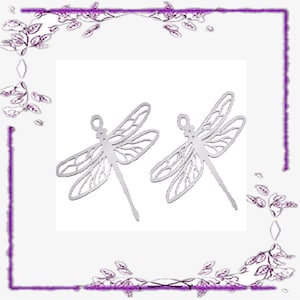 4pc 34x29mm stainless steel dragonfly filigree pendants-R467