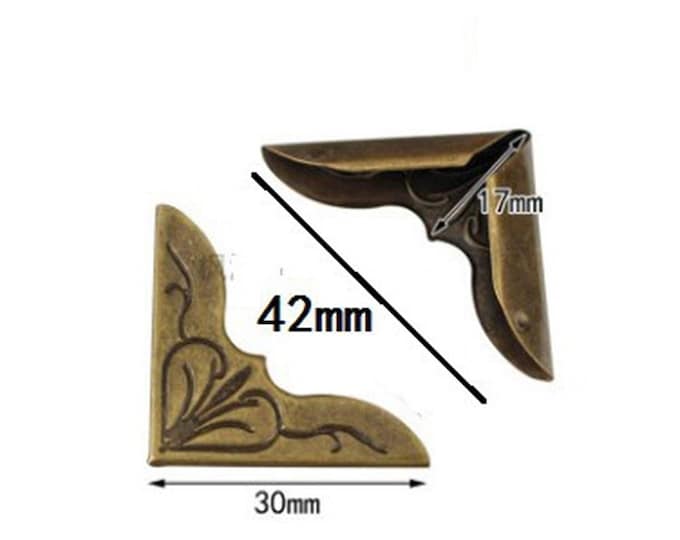 20pc Book Scrapbooking Albums Menus Folders Corner Protectors in  30mm-Antique bronze