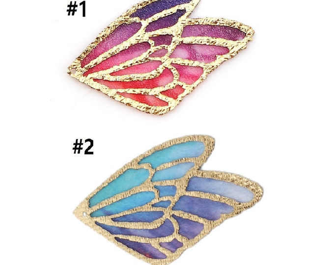 4pcs Fabric Pendants Butterfly Wing -pls pick a color and size