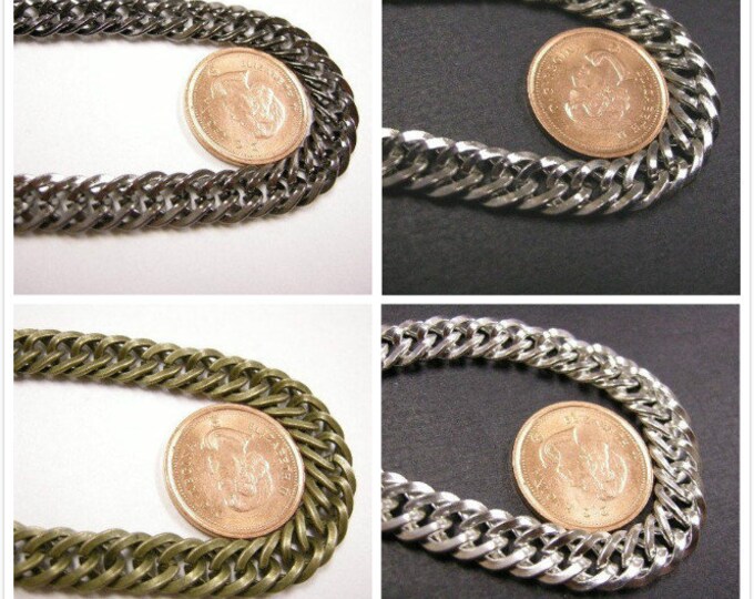 5 feet 9.5x7mm metal curb chain-pls pick your own color