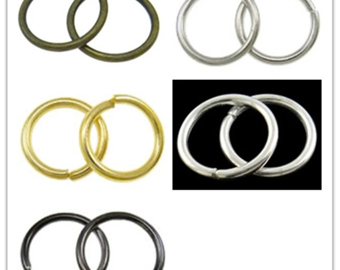 50pc 14mm metal  jump rings, 1mm thickness-pls pick your color