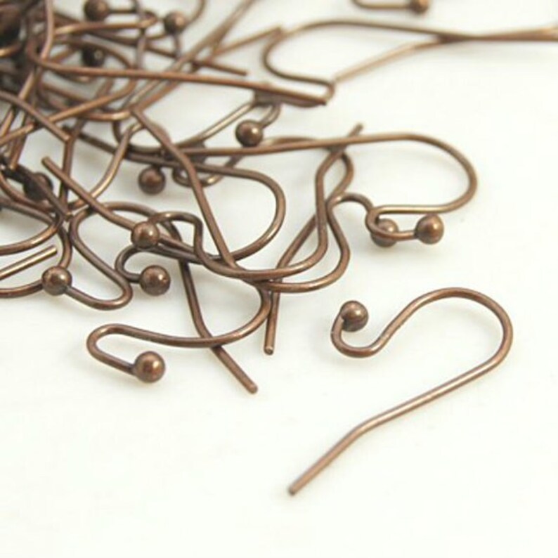 50pc Antique Finish Lead Nickel Free Brass Earring Hookspls Etsy