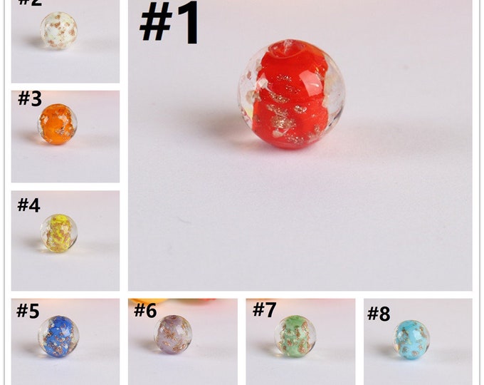 8pc 12mm Handmade Luminous Lampwork Beads glow in the dark-pls select your own color