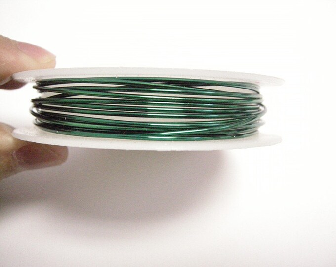 1 roll 2.5 meters green copper wire 1mm gauge 18-7521