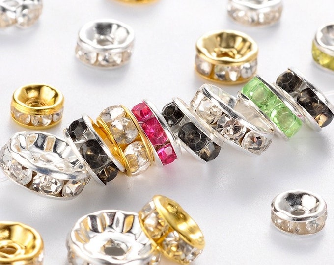 25pcs mix color and size rhinestone beads-S298