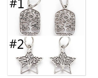 8pc antique silver finish metal tree of life pendants-Pls pick a pattern