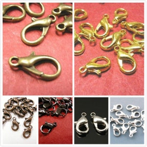 12pc 12x6mm nickel free lobster clasp-pls pick a color