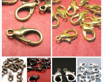 12pc 12x6mm nickel free lobster clasp-pls pick a color