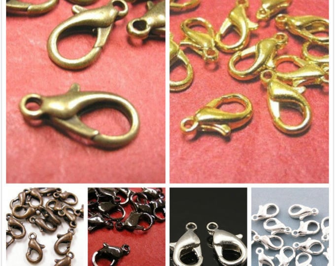 12pc 12x6mm nickel free lobster clasp-pls pick a color