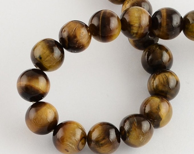 1 strand 14.9 inch Round  Tiger Eye Beads Strand-pls pick a size