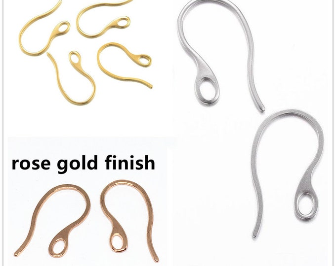 10 pieces(5 pairs) 304 Stainless Steel Earring Hooks-pls pick a color