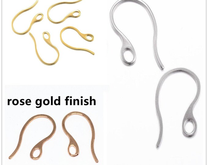 10 pieces(5 pairs) 304 Stainless Steel Earring Hooks-pls pick a color