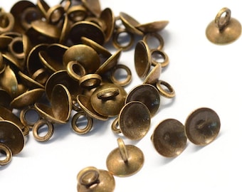 15pc antique bronze finish Bails For Globe Glass Bubble Cover Pendants-lv279