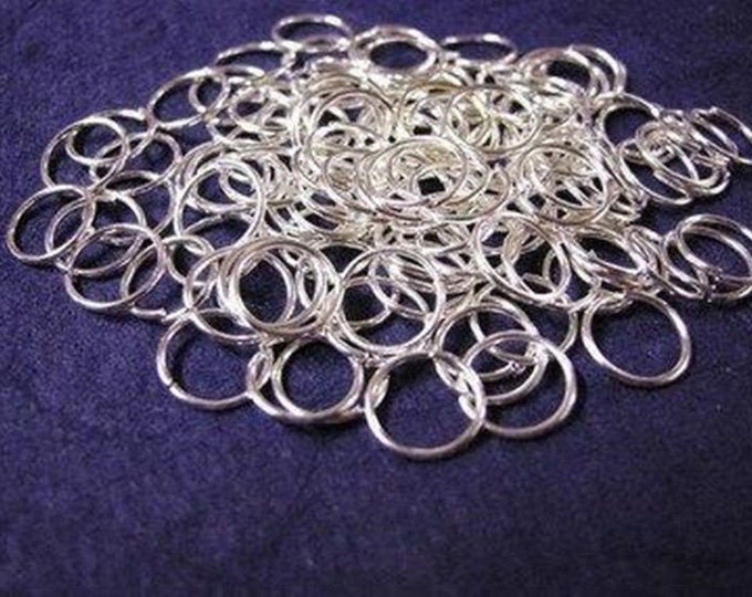 100pc silver finish 9mm iron jump ring with 1mm thickness-7764i