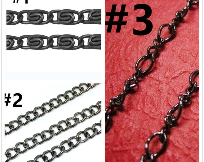 5 feet gunmetal finish Iron Chain-pls pick a pattern