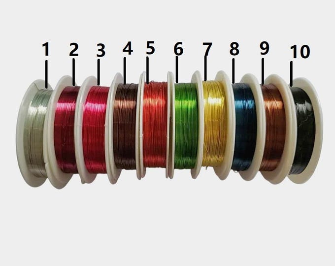 15m (1 Roll) 0.4mm Copper Wire - Soft & Flexible Craft Wire for Jewelry, DIY, (Choose Color: Gold, Silver, Red, Black, Green)