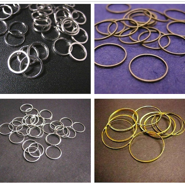 24pc 10mm smooth round ring-pls pick a color