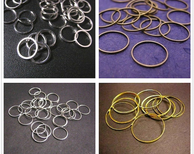 24pc 10mm smooth round ring-pls pick a color