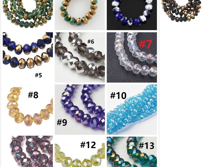 70pcs 10x7mm Faceted Electroplate Glass Beads-pls pick a color