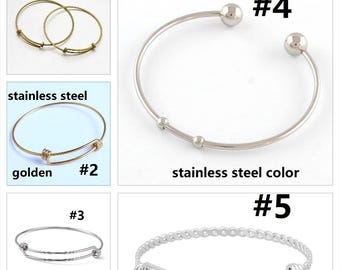 2 Stainless Steel Made Bangles - Pick Your Preferred Color for Trendy Accessories!