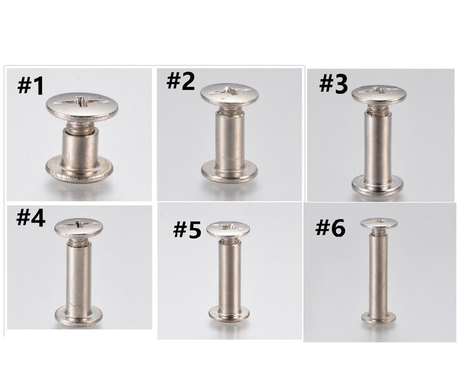 10 sets Iron Screw Rivets, Chicago Screws, Garment Accessories-pls pick a size