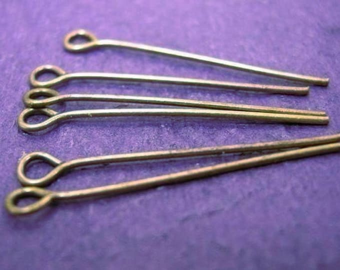 100pc antique bronze eye pins-pls pick your length