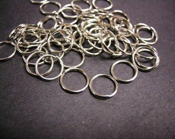100pc 12mm nickel look jump rings gauge 16-5859p